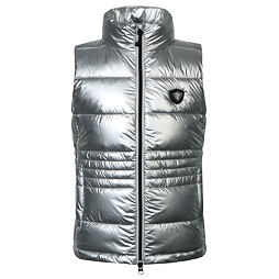 Dětská prošívaná vesta Covalliero A/W 2023, stříbrná