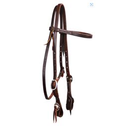 Uzdečka westernová Paul Taylor Concho, klasická čelenka, nerezové kování