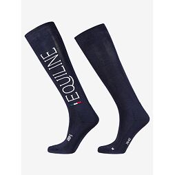 Podkolenky EQUILINE Easy Fit, modrá