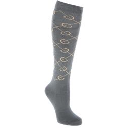 Podkolenky Check Covalliero S/S 2023, šedá