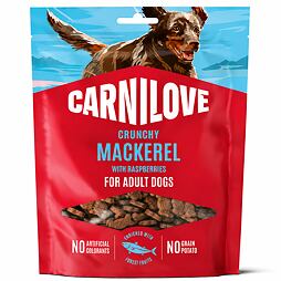 Carnilove ropogós kutyáknak való makréla és málna snack 200g