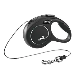 Flexi Classic Rope kutyapóráz, XS méret, 3m hosszú, max. 8 kg, fekete