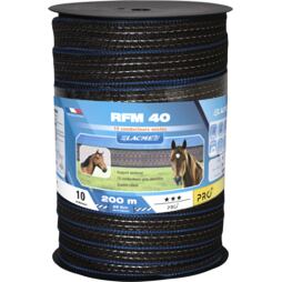 RFM erősített szalag 40 mm, 10 vezető, 200 m tekercs - barna