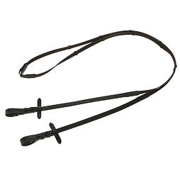 Pryžové otěže Antislip, černé/hnědé, 15 mm