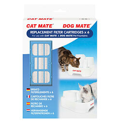 Náhradní filtry do fontánky CAT MATE a DOG MATE, 6 ks/bal