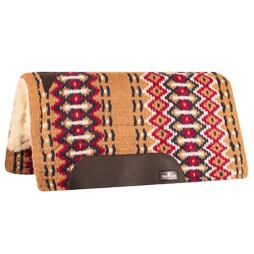 Westernová deka pod sedlo Classic Equine SensorFlex Wool 32x34, sv.hnědá