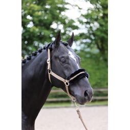 Ohlávka nylonová Covalliero ClassicSoft, cappuccino