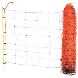 Síť pro ovce, výška 90 cm, délka 50 m, dvojitý hrot, oranžová