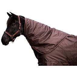 Nákrční díl k zimní dece pro koně s fleecem RugBe 100 Covalliero A/W 2023, hnědá