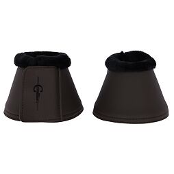 Zvony na kopyta s kožíškem Covalliero A/W 2024, hnědá