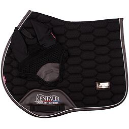 Podsedlová dečka + čabraka na uši KENTAUR JQ, černá, vel. Full