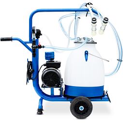 Mobil juhfejő berendezés kocsival és 170 L/min vákuumszivattyúval