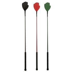 Bič jezdecký skokový s plácačkou ve tvaru ruky 65cm