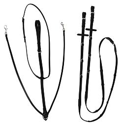 Otěže Covalliero Thiedemann, černá, vel. Pony