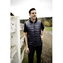 Pánská prošívaná vesta tmavě modrá