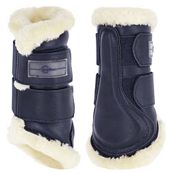 Kamaše s kožíškem Pelisa tmavě modrá