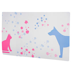 Podložka pod misky, 35 x 55 cm, modrá/růžová/bílá