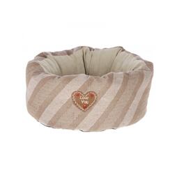 Pelíšek pro štěňata a kočky Love You, 40 x 20 cm, béžový
