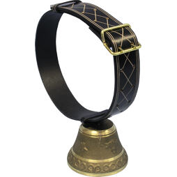 Díszített bőrszíj legelői kolompokhoz 60 x 125 cm