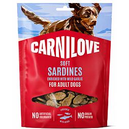 Carnilove kutyatáp szardínia és medvehagyma ízesítésű puha snack 200g