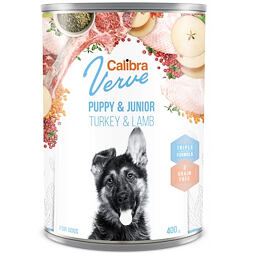 Calibra Dog Verve konzerva GF Junior Turkey&Lamb 400g