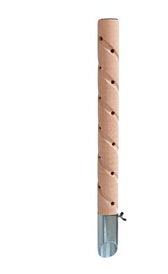 Psí pisoár - dřevo III - nerezová patka, 40 cm