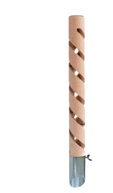 Kutyapiszoár - fa IV - rozsdamentes láb, 40 cm