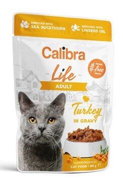 Calibra Cat Life Adult Turkey in gravy kapsička pro kočky 85g