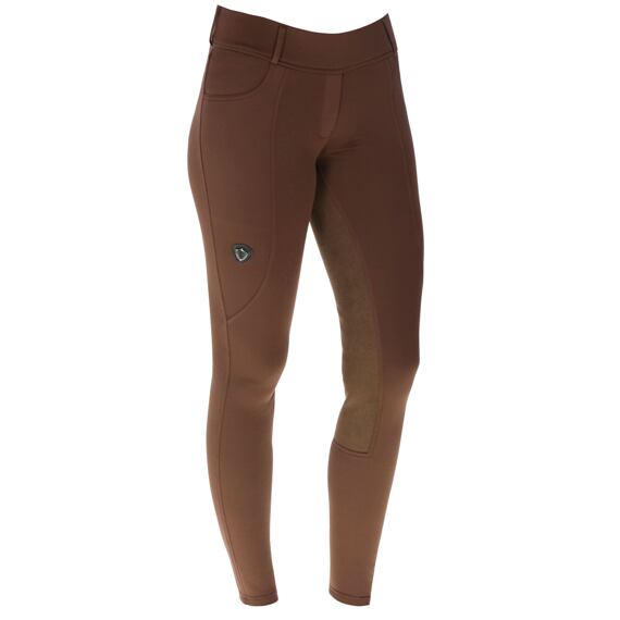 Dámské jezdecké legíny s koženým sedem Covalliero A/W 2023, hnědá