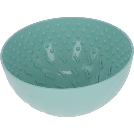 Nyalogató tál türkiz 11x20.5cm