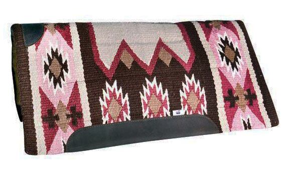 Westernová deka pod sedlo WI Dakota, růžová/čokoládová