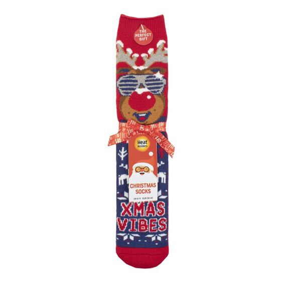 Férfi karácsonyi zokni HEAT HOLDERS Jazzy Rudolf