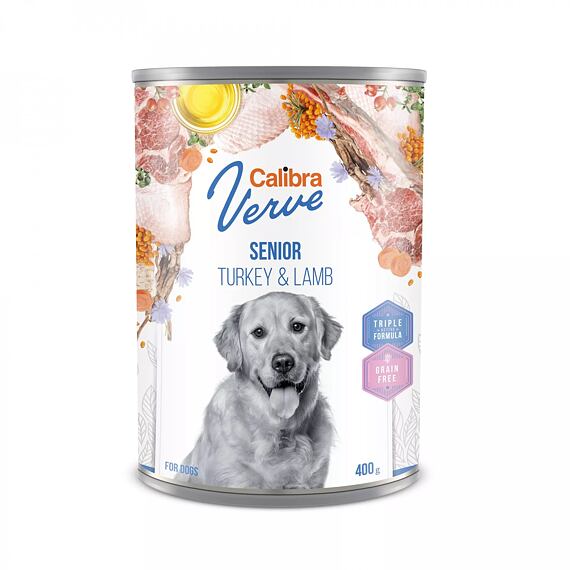 Calibra Dog Verve konzerva GF Senior Turkey&Lamb 400g
