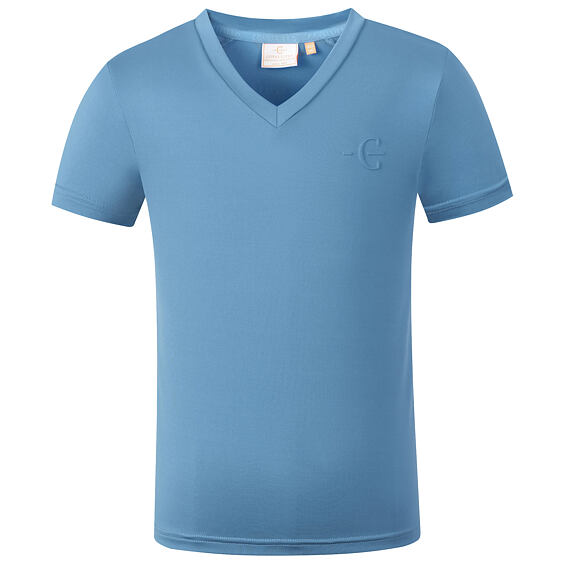 Dětské tričko Covalliero S/S 2026, kouřově modrá