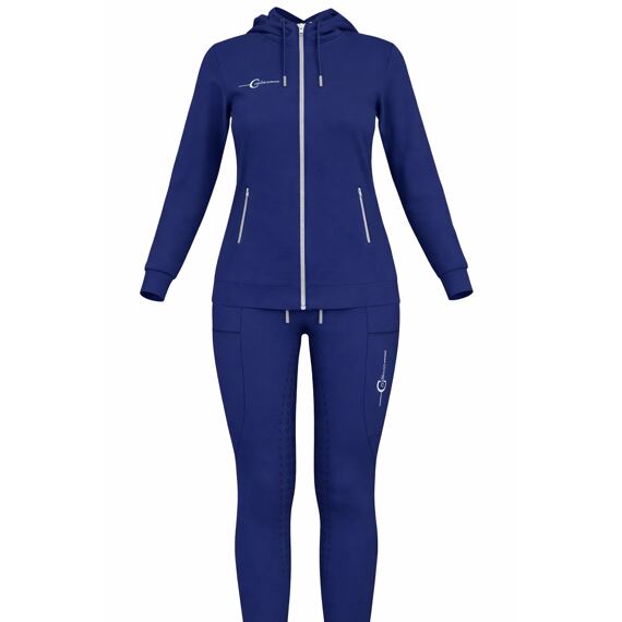 Női edzőszett, pulóver + leggings, sötétkék