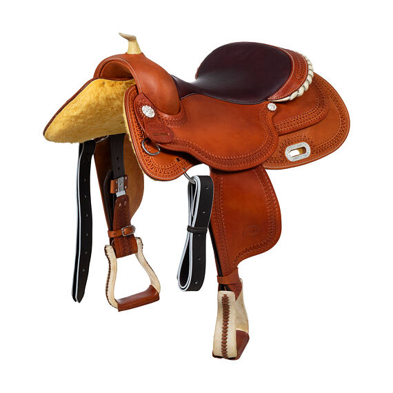 POOL'S Reiner nyersbőr western nyereg, 16"