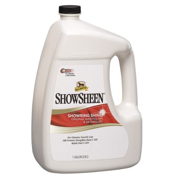 Absorbine ShowSheen fényesítő és kibontó szőrzetre, sörényre és farokra, 3,8 literes tartály
