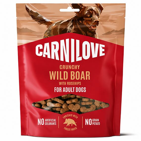 Carnilove Ropogós Kutyasnack Vaddisznó+Csipkebogyó 200g