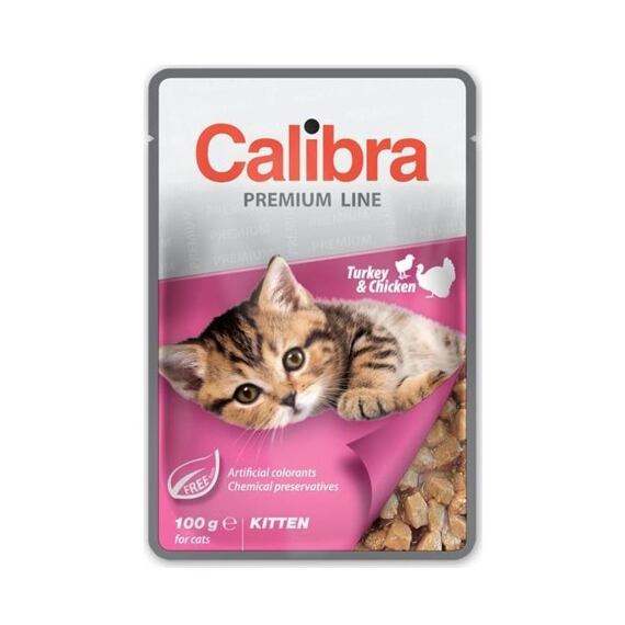 Calibra Kitten Turkey&Chicken kapsička pro koťata 100g