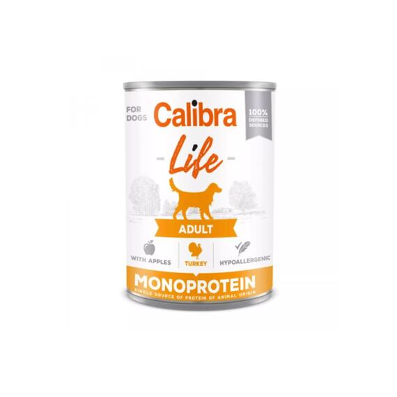 Calibra Dog Life konzerva Adult Turkey with apple 400g