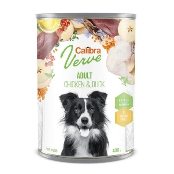 Calibra Dog Verve konzerva GF Adult Chicken&Duck 400g