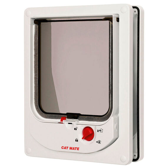 Dvířka plastová pro kočky Cat Mate, 4-cestná, bílá