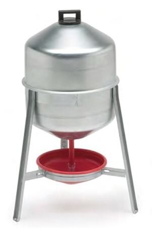 Barelová kovová napáječka GIOVE pro drůbež 30l, pozink.