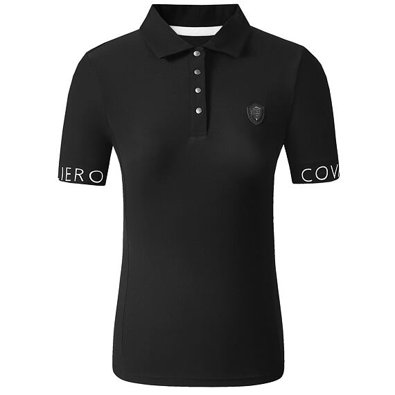 Polo triko Covalliero Polo S/S 2025 dámské, černá