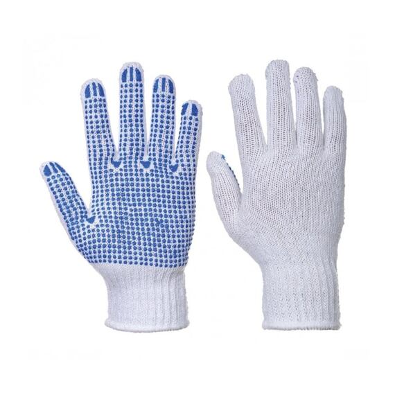 Rukavice bavlněné s PVC terčíky, vel. L 10"