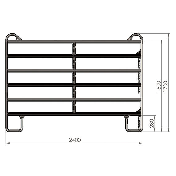 Panel k mobilní ohradě pozinkovaný 170 cm