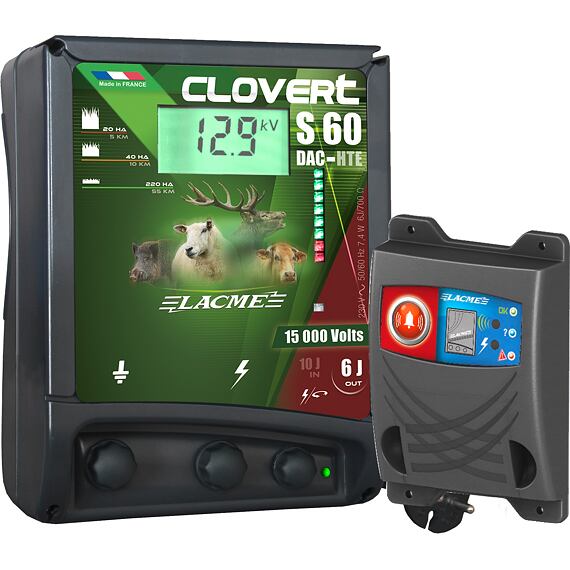 Digitális hálózati villanypásztor készülék CLOVERT S60-DAC HTE, 230V/ 6 J riasztóval