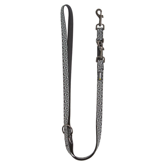 Vodítko pro psy se svítícím potiskem Shiny NIGHT, 20 mm x 200 cm, černé