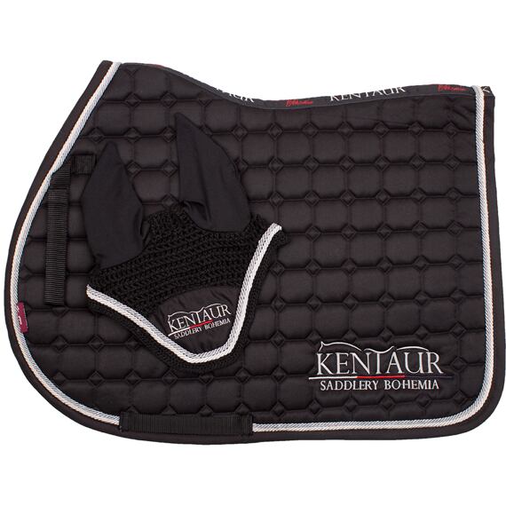 Podsedlová dečka + čabraka na uši KENTAUR Bohemia, všestranná, černá