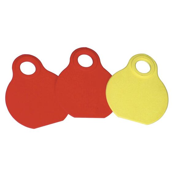 Visačka na krk MEDIPLUS  prázdné 65x80 mm červené